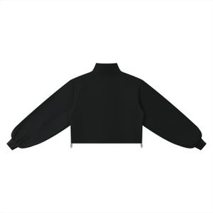Buffalo Cropped Quarter Zip Sweatshirt | Women's Mock Neck Pullover | Game Day Apparel image 6
