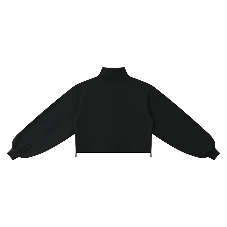Buffalo Cropped Quarter Zip Sweatshirt | Women's Mock Neck Pullover | Game Day Apparel image 6