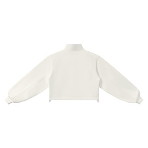 Buffalo Cropped Quarter Zip Sweatshirt | Women's Mock Neck Pullover | Game Day Apparel image 8