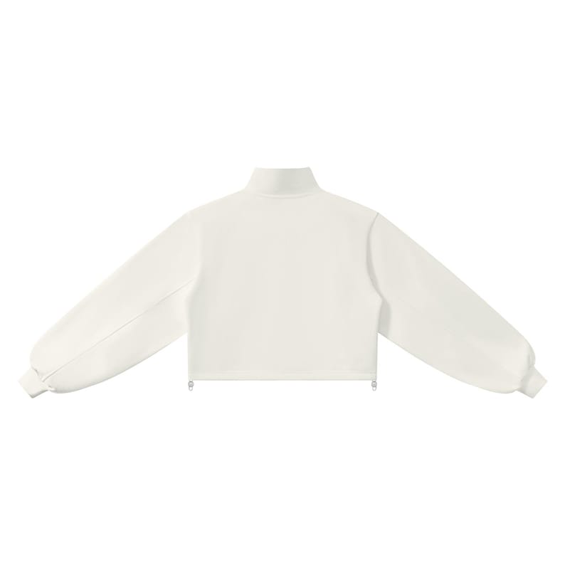 Buffalo Cropped Quarter Zip Sweatshirt | Women's Mock Neck Pullover | Game Day Apparel image 8