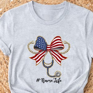 Patriotic Nurse Shirt, Nurse 4th Of July Shirt, Nurse Gift, Nurse Life Shirt, Memorial Day Gift Shirt, American Flag, American Nurse Shirt