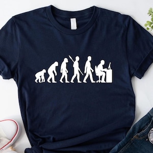 Evolution of Gaming T-Shirt, Funny Gamer Tee, Nerdy Gift for Him, Retro Video Game Shirt, Gaming Lover Present, Birthday Tee Top