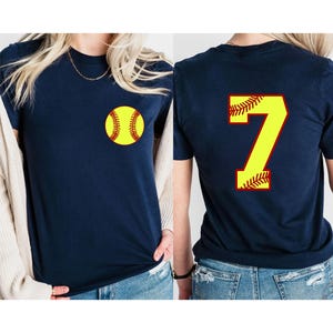 Custom Softball Number Shirt, Softball Team Shirt, Personalized Softball Shirt, Softball Mom Shirt, Game Day Shirt, Birthday Gift for Player
