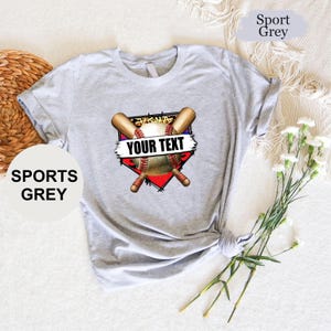 Custom Baseball Number Shirt, Team Baseball Tee Shirts, Sports Mom tee, Game Day, Personalized Baseball Player Shirt, Baseball Fan Gift