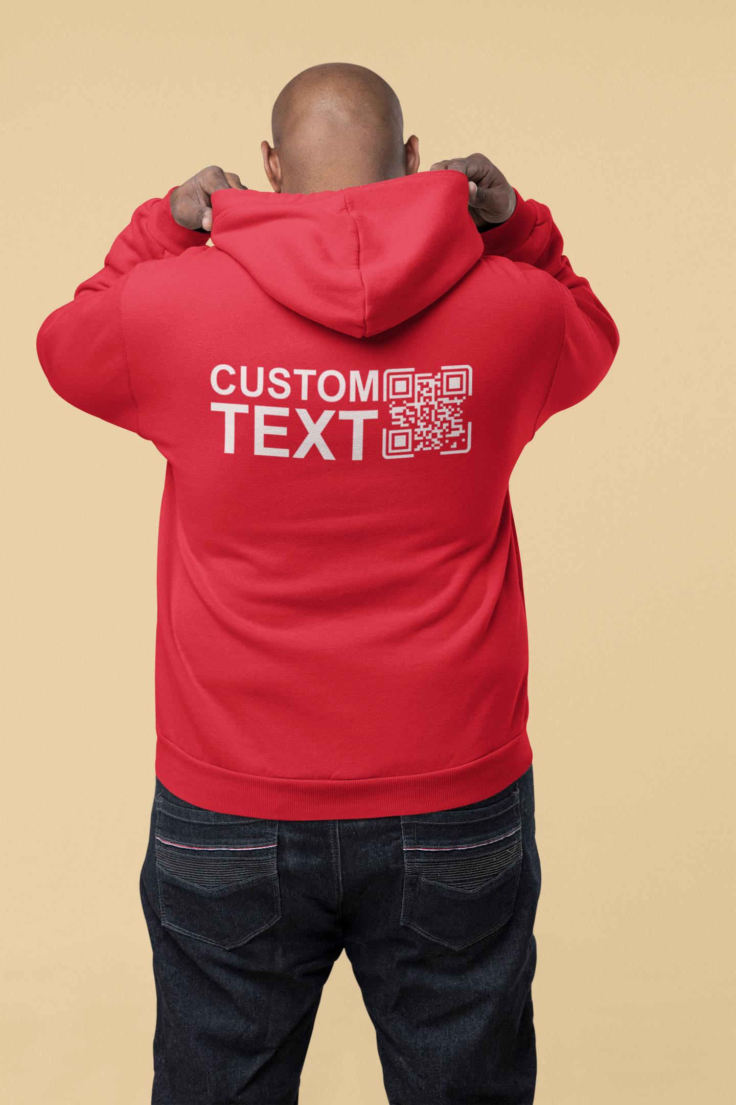 Custom QR Code Hoodie, Qr Code Hoodie, Custom QR Code Hoodie ...