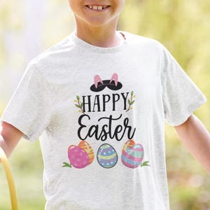 Happy Easter T-shirt, Easter Celebration Shirts, Family Matching Gifts, Easter Rabbit Shirts, Easter Bunny Printed T Shirts, Unisex Tee Tops