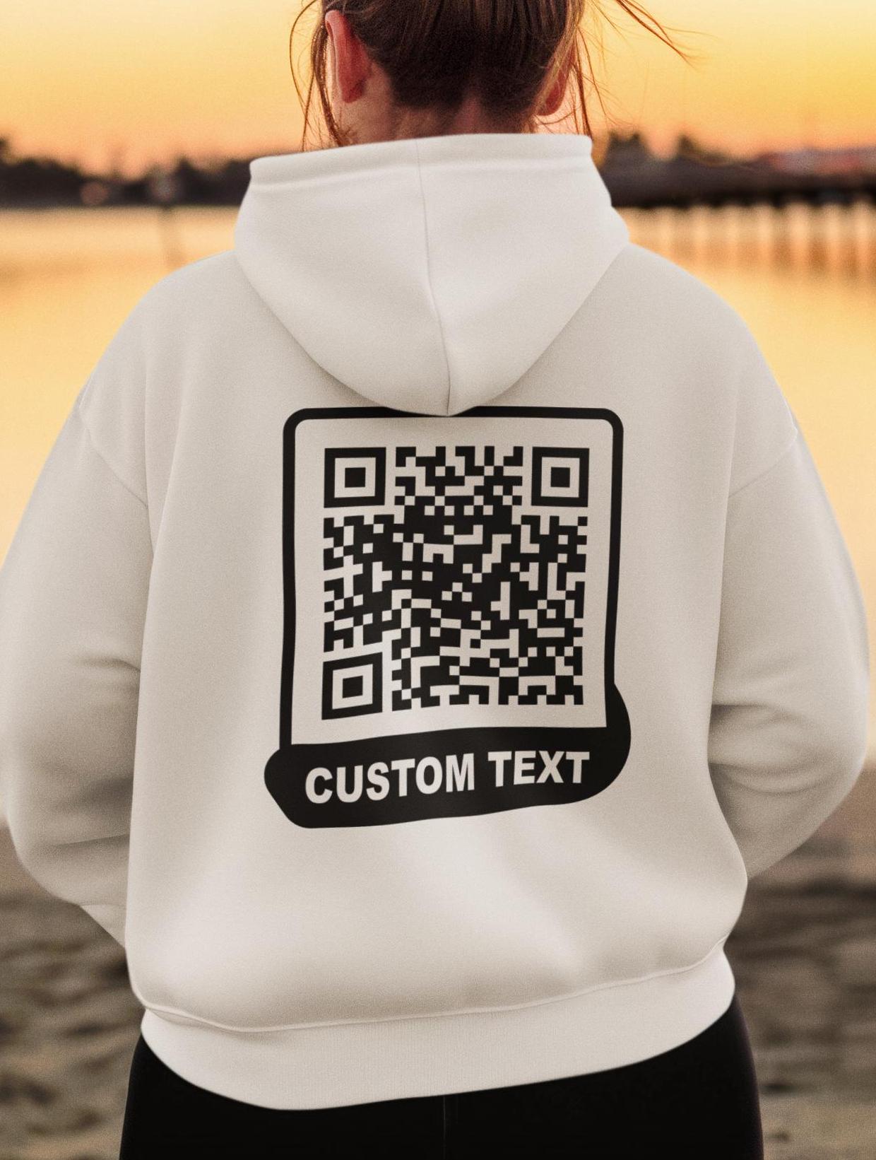 Rick Roll QR Code Hoodie - Funny Joke Pullover Sweatshirt, Unisex, Cotton Blend