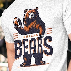 Chicago Bears Shirt, Retro Football Fan Tee, Throwback NFL Apparel, Bears Supporters Gift, Classic American Sports Top