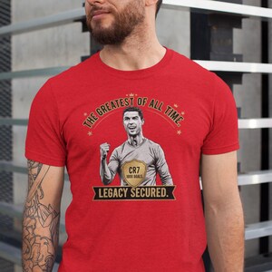 Ronaldo Tshirt, CR7 Tshirt, Cristiano Ronaldo GOAT Football Shirt – Road to 1000 Goals Tee, Soccer Legend Graphic T-Shirt, Football Fan Gift