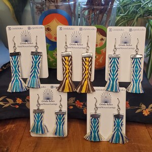 Tablet Woven Earrings - Gebo Eye pattern