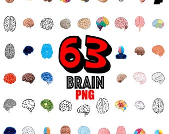 Brain PNG bundle - Digital Files for Crafts & DIY Projects - Digital Download - Instant - Brains
