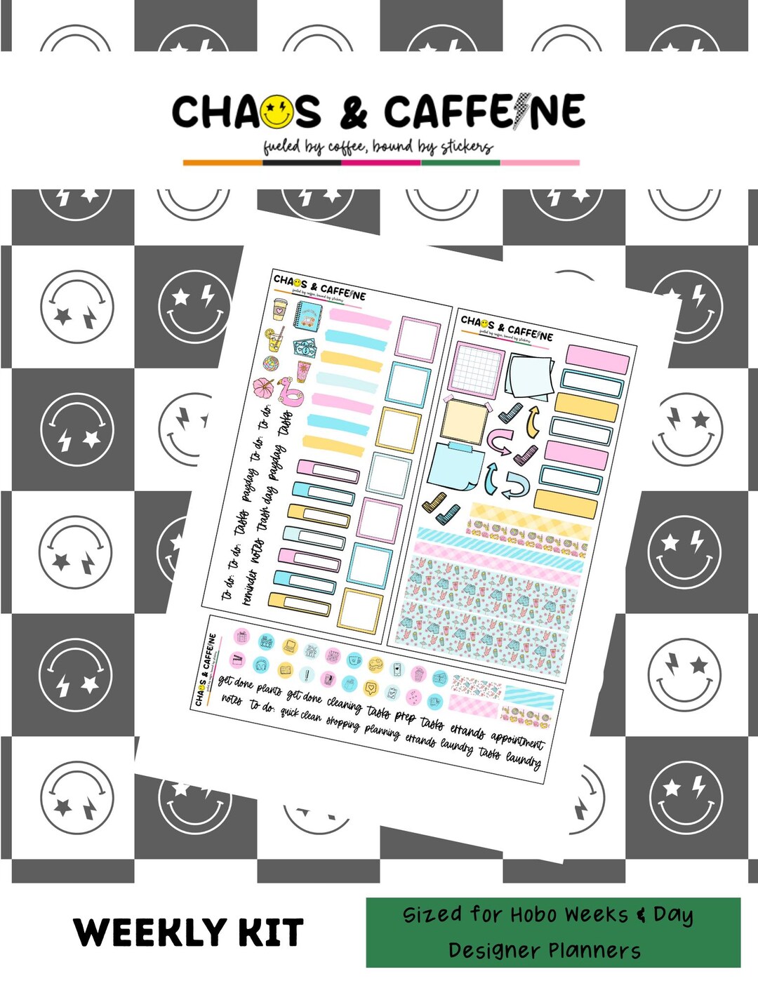 Hobo Weeks & Day Designer Weekly Printable Sticker Kit - Beach Vibes - Etsy