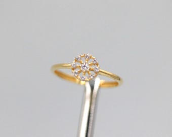 Snowflake Ring 10K&14K Solid Gold,Daily Wear Handmade Jewely,Christmas Themed, Minimalist Birthday Gift For Women and Girls