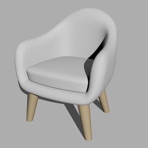 STL File - Miniature chair B - STL ( Dollhouses and Miniature Projects )