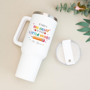 Teacher Appreciation Gift, Personalized 40oz Tumbler Gift for Teacher, Teacher Week, Thank You Teacher Travel Mug Cup, End of Year