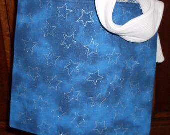 Blue Stary Stary Night Reversible Book Tote Bag Ipad Tote
