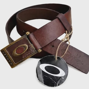 Vintage Oakley Mens Leather Belt - Etsy