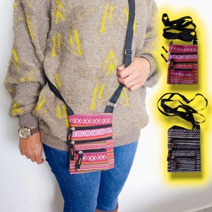 Monedero para móvil o pasaporte, patrimonio cultural, artesanía, mujeres artesanas, bordado palestino, monedero para móvil, tatreez, bolso Nick