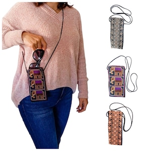 Estuche para gafas, Tatreez, Llavero, Decoración, Artesanía cosida a mano, Gafas, Monedero, Bordado palestino
