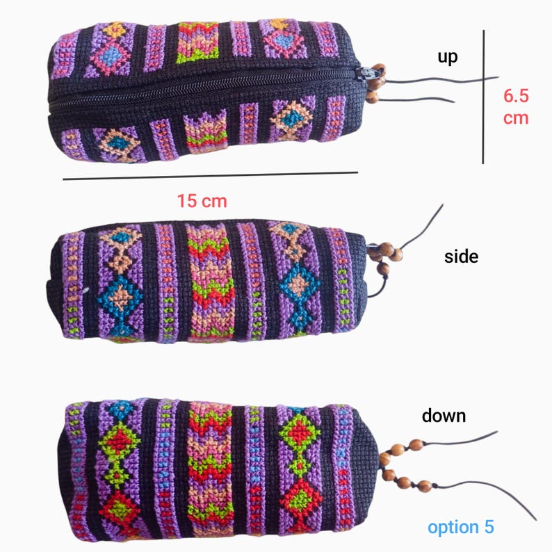 Makeup Purse, Tatreez, cultural heritage, regional identity hand-stitched craftsmanship, women artisan, Palestinian embroidery, Makeup case Option 5