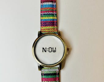 Reloj recordatorio de atención plena reciclado: Pulsera para vivir el presente
