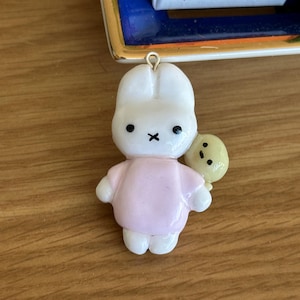 M i f f y and S m i s k i Keychain | Clay Figurine | Polymer Clay | Cute Characters | Gift | Novelty | Character | Viral Bunny | Charm