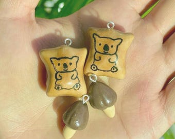 Japanese Chocolate Charm / Koala’s Biscuit & Chocoroom | Polymer Clay Keychain | Cute Mini Food | Keychain | Mini | Gift | Novelty | Cookie