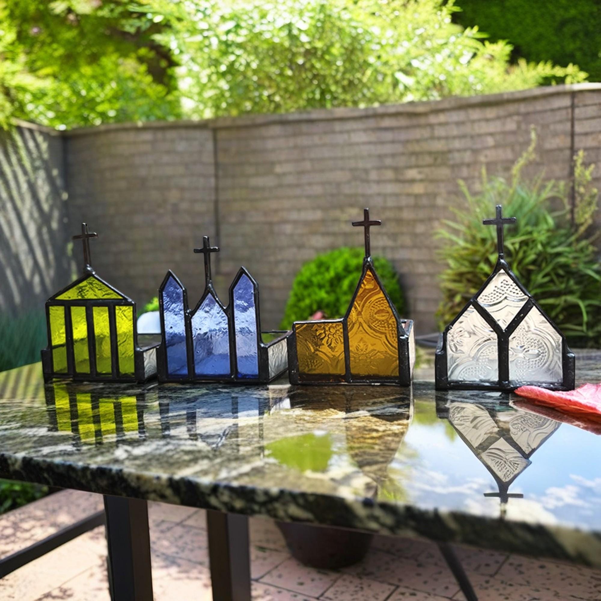 Stained Glass Lighted Church - Etsy