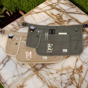 Personalization Heavy-Duty Tool Belt, Adjustable Pouch Apron for Mechanics, Electricians, Gardeners, and Makers Half Waist Apron Gift