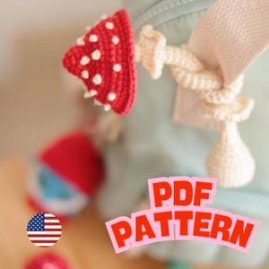Patrón de crochet para amigurumi de hongo, juguete de cuello largo (PDF)