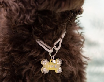 Personalized Resin Dog Tag: Custom Pet ID, Handmade