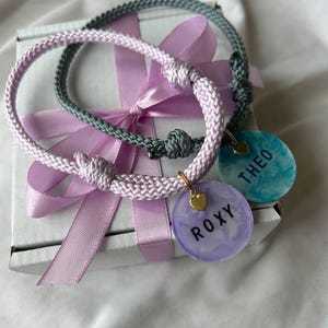 Personalized Resin Pet ID Tag: Custom Name, Phone Number & Heart Charm