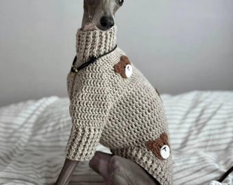 Handmade Knit Sweater for Italian Greyhound, Iggy, Whippet