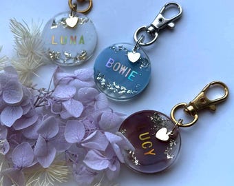 Personalized Resin Pet ID Tag: Custom Dog & Cat Name, Handmade