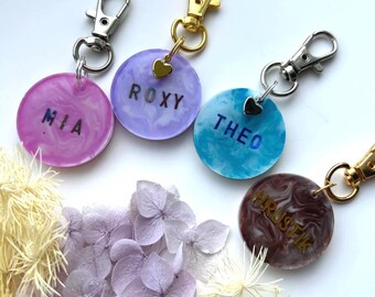 Custom Resin Dog Tag with Pet Name – Personalized ID Tag for Dogs & Cats