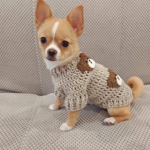 Custom Knit Chihuahua Sweater: Wool Blend Handmade Dog Clothes