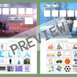 Frozen Token Board / Strumento di rinforzo visivo stampabile / Aiuto al supporto comportamentale