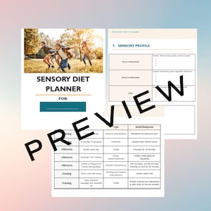Sensory Diet Planner | Printable Daily Tracker for Kids | Special Needs Tool