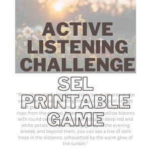 Active Listening Challenge SEL Game – Fun Guessing and Drawing Activity for Kids | Printable Classroom and Homeschool Resource
