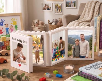 Personalized Foldable Photo Building Block Brick, Custom Picture Puzzle Building Block, Anniversary Gift for Him, Christmas Gift for Dad
