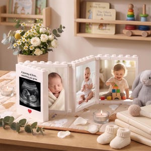 Personalized Foldable Photo Building Block Brick, Custom Picture Puzzle Building Block, Anniversary Gift for Him, Christmas Gift for Dad image 2