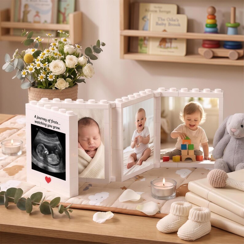 Personalized Foldable Photo Building Block Brick, Custom Picture Puzzle Building Block, Anniversary Gift for Him, Christmas Gift for Dad image 2