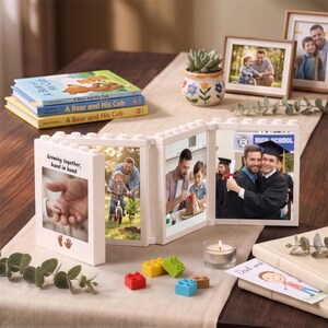 Personalized Foldable Photo Building Block Brick, Custom Picture Puzzle Building Block, Anniversary Gift for Him, Christmas Gift for Dad image 4