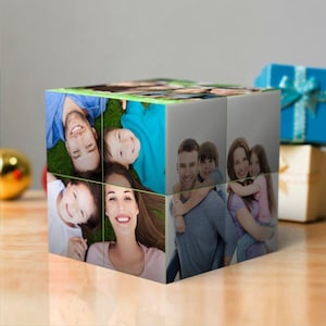 Personalized Multi-Folding Magic Infinity Photo Cube  Custom Keepsake Gift for Family, Anniversaries, and Special Occasions