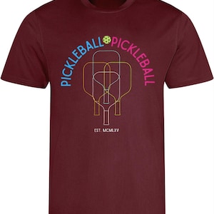 Performance Pickleball T-shirt with multiple paddles