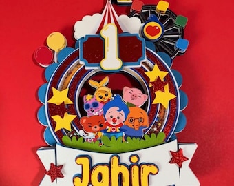 Plim Plim Shaker Cake Topper: Circus Birthday Party Decor