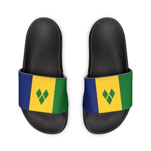 Vinci Flag Design Sandals: Removable Strap Summer Slides
