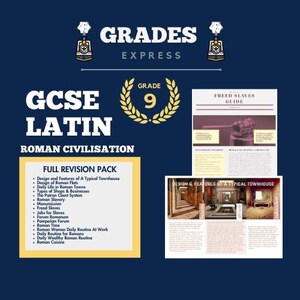 GCSE EDUQAS Łacina: KLASA 9 Cywilizacja rzymska Pełny pakiet powtórkowy