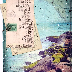 Day 10 - 11&quot;x14&quot; paper print - Cornelia Funke ocean quote 30x30 project