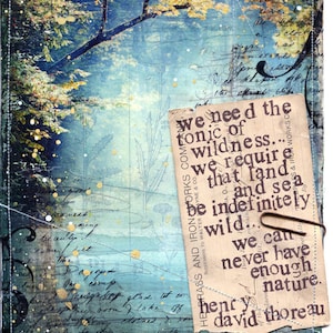 Day 8 - paper print - Henry David Thoreau nature quote 30x30 project